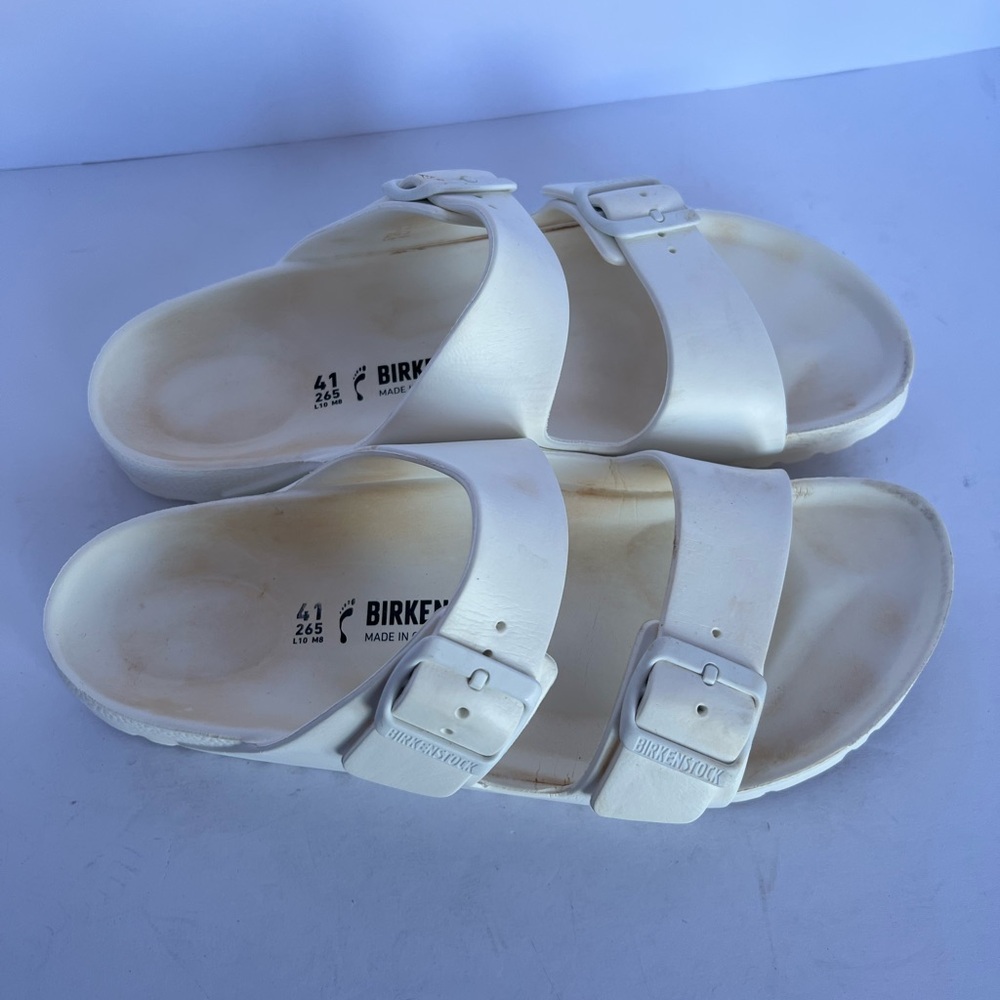 Birkenstock  White Double Strap EVA Sandals - Picture 4 of 6